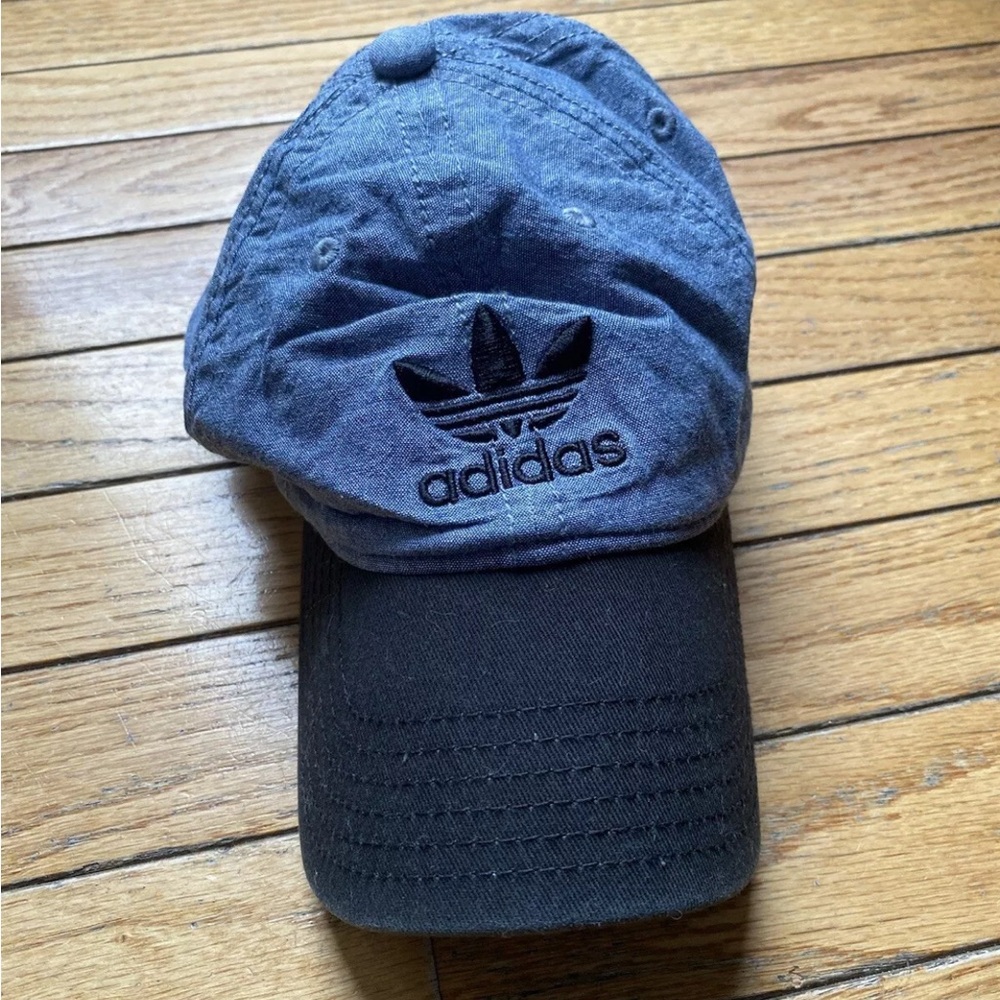 Women’s Adidas Hat Black & Blue With Adjustable Strap
